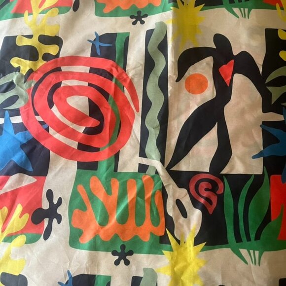 Matisse Inspired Queen Duvet Cover 88x92" Modern Abstract Bright Colors Cotton - Picture 4 of 4